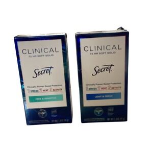Secret Clinical Strength Soft Solid Deodorant 72HR Protection 1.6oz 2 Pack